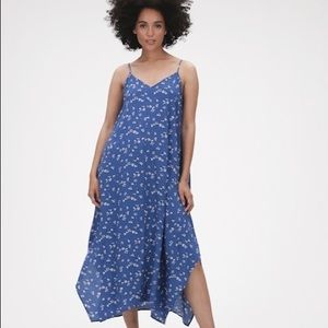 GAP Cami Floral Print Handkerchief Midi Dress